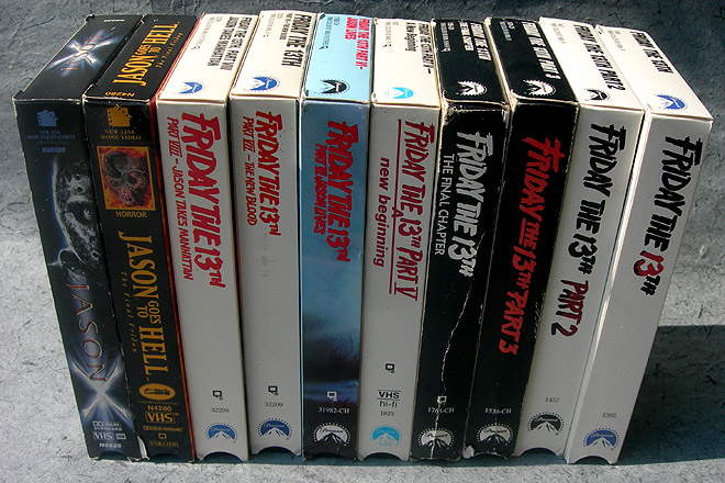 Friday the 13th VHS boxes